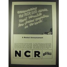 1965 NCR 500 Series Computers Ad - Most Versatile