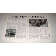1969 Rover 3500S Car Ad - The New Rover V-8