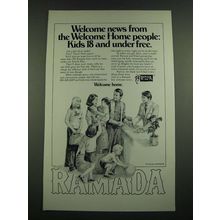1974 Ramada Inn Ad - Welcome News From the Welcome Home People