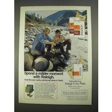 1974 Raleigh Extra Milds Cigarettes Ad - Moment