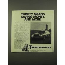 1975 Thrifty Rent-a-Car Ad - Saving Money and More