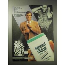 1985 Mennen Speed Stick Deodorant Ad - Wide Stick