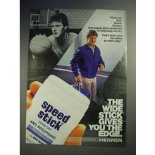 1985 Mennen Speed Stick Deodorant Ad - The Wide Stick