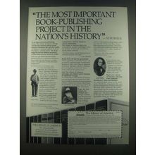 1985 The Library of America Ad - Book-Publishing