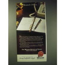 1989 Westin Hotels of Texas Ad - Branch Office