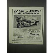 1990 Salsco Go-Fer CCD-1000 Utility Vehicle Ad - Go-Fer.. Versatile tough