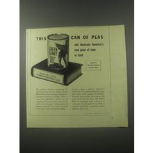 1941 Green Giant Peas Ad - America's new point of view in food