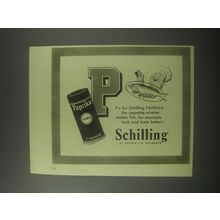 1941 Schilling Paprika Ad - s for Schilling Paprika the appetite-whetter