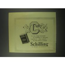 1941 Schilling Chili Powder Ad - C is for Chili Powder