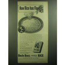 1947 Uncle Ben's Rice Ad - Now rice has flavor