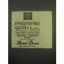 1949 Hotel Pierre Advertisement