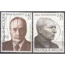 Belgique 2001 Michel 3040 - 3041 O Cote (2008) 1.00 € Musique et littérature