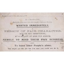 Antique Comedy Employment Advert Earn Little Money Postcard