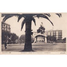 Plaza de la Universidad y Monumento al Dtr. Robert Spanish Postcard