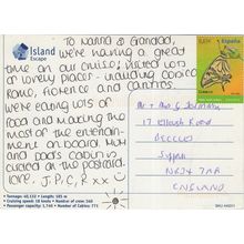 Island Escape Cruise Ship Posted On Board At Spain Postcard