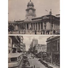 Johannesburg Town Hall & Eloff Street 2x Vintage Real Photo Postcard s