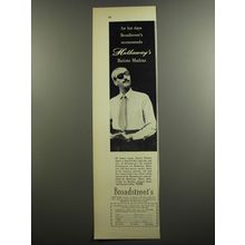 1952 Broadstreet's Hathaway Shirts Ad - For hot days Broadstreet's recommends