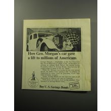 1967 U.S. Savings Bonds Ad - How Geo. Morgan's car gave a lift to millions