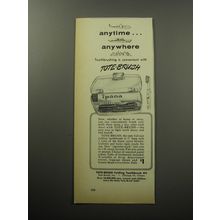 1957 Ipana Tote-Brush Toothbrush Ad - Anytime.. anywhere