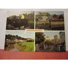 multiview, HAVERFORDWEST, PEMBROKESHIRE, WALES used postcard =