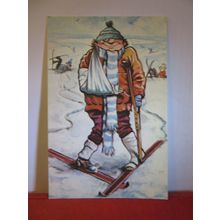 SCOTLAND, SKIING.. humour.. used postcard by Colourmaster #