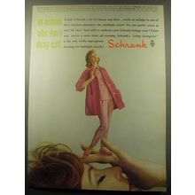 1959 Schrank Pajamas and Lounge Coat Ad - To women who don't sleep well