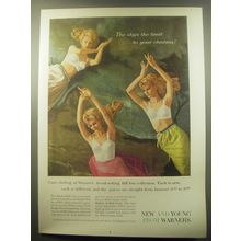 1959 Warner's Double Play Bras Ad - The sky's the limit to your charms!