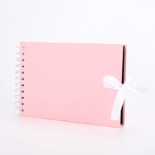 Woodside Home Living Ribbon Tie Scrap Book Style Photo Album 21.5cm x 15cm - Pin