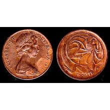Australia Two Cent 1971 Used Coin Frilled neck-lizard 2c QE II