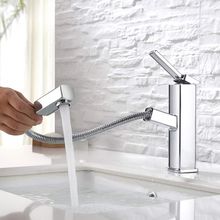 KAIYING Bathroom Sink Faucet with Pull Out Sprayer, Single Handle Basin Mixer Ta