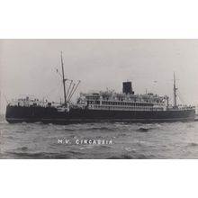 MV Circassia Vintage Cruise Liner Ship Anchor Line Real Photo Postcard