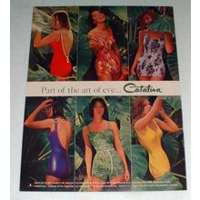 1961 Catalina Swimsuit Ad - Accent, Woodland, East Wind