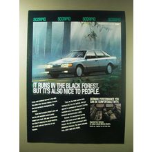 1989 Scorpio Car Rental Ad - It runs in the black forest