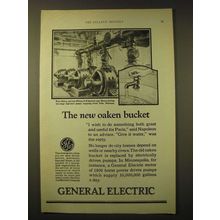 1924 General Electric Squirrel-cage motors Ad - The new oaken bucket