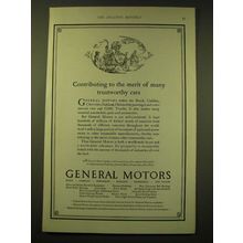 1924 General Motors Ad - Contributing to the merit of many trustworthy cars