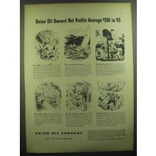 1946 Union Oil Company Ad - Union Oil Owners' Net Profits Average $258 in '45