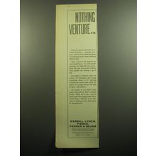 1957 Merrill Lynch Ad - Nothing venture