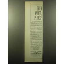 1959 Merrill Lynch Ad - Open wider, please