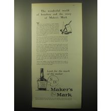 1959 Maker's Mark Bourbon Ad - The wonderful world of bourbon