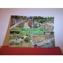 multiview, MODEL VILLAGE, GREAT YARMOUTH, NORFOLK unused postcard by J. Salmon =