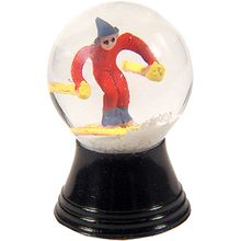 PR1171 - Perzy Snowglobe - Mini Skier - 1.5"H x 1"W x 1"D