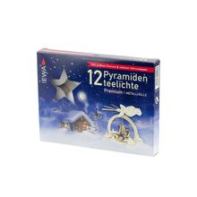 12-3815-P - German Tea Lights (Pack of 12) FOIL HOLDER - .72"H x 1.6"W x 1.6"D