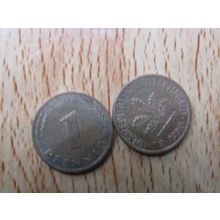 1990g 1 Pfennig Germany Coin