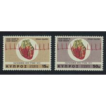 Cyprus World Heart Month 2v 1972 MNH SG#385-386