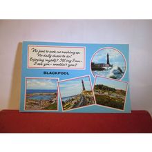 multiview, BLACKPOOL, LANCASHIRE. used postcard c.1982 pm by Bamforth =
