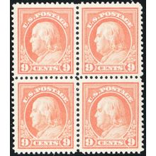 415, Mint NH 9¢ VF Block of Four Stamps SCV $440 - Stuart Katz