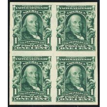 314, Mint NH 1¢ XF Block of Four Stamps - Stuart Katz
