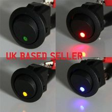 4x Led Dot Toggle Switch 12v Blue Green Red Amber UK based seller ON/OFF Round