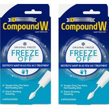 Compound W Freeze Off Remover 8 Application Original 2PK 05/26