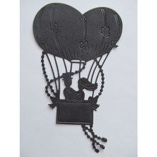 6 x Tattered Lace Die Cuts Love Is In The Air in Black